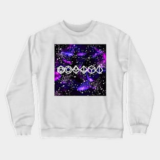 DnD Polyhedral Dice Galaxy - Amethyst Nebula Crewneck Sweatshirt